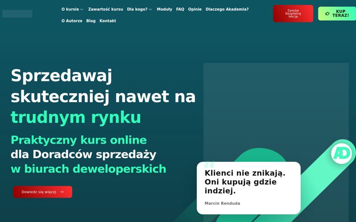 Screenshot of akademiadoradcy.online