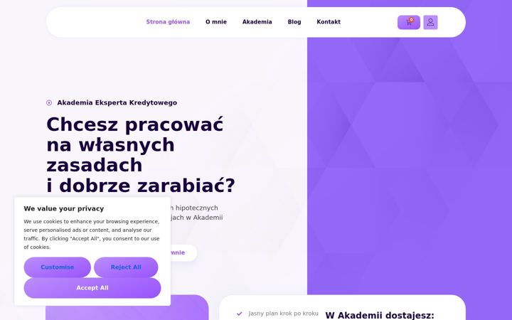 Snímek obrazovky akademiaekspertakredytowego.pl