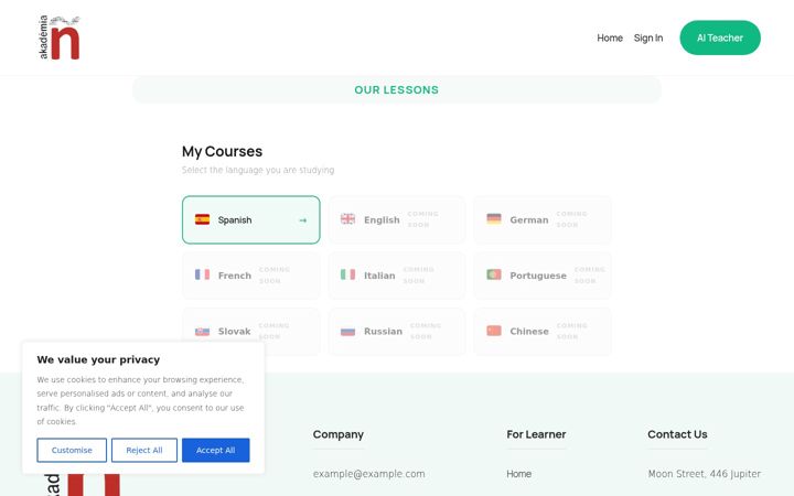 Screenshot of akademiaene.online