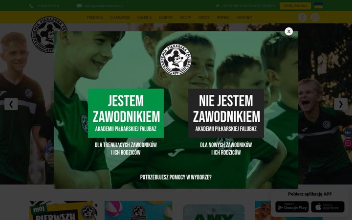 Ekraanipilt saidist akademiafalubaz.pl