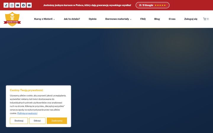 Ekraanipilt saidist akademiahistorii.edu.pl