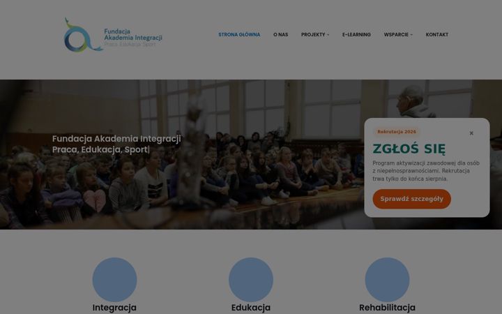 Screenshot of akademiaintegracji.pl