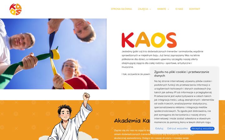 Screenshot of akademiakaos.pl