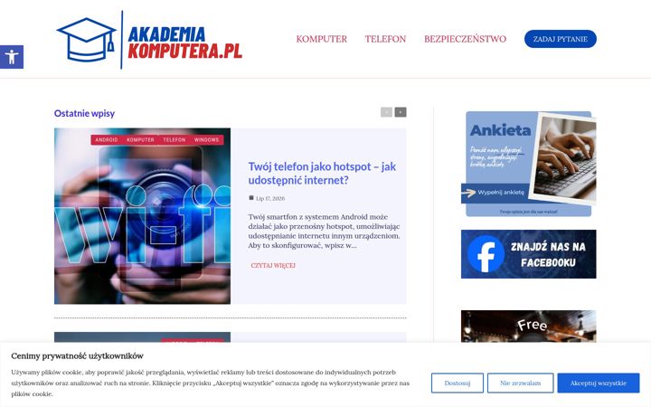 Screenshot of akademiakomputera.pl