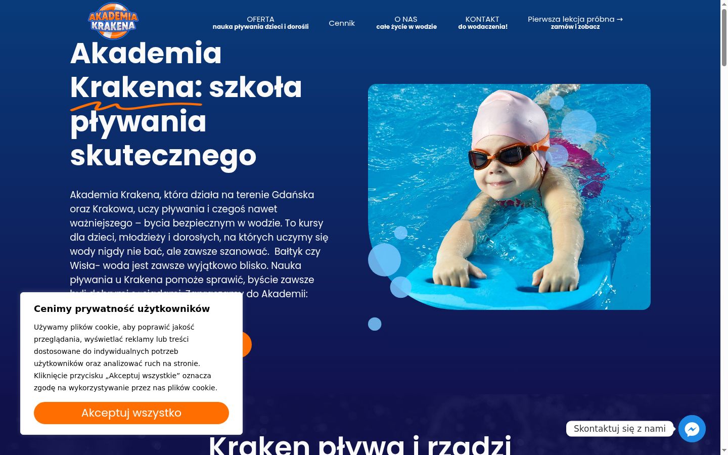 Captura de ecrã do banner de consentimento apresentado antes de qualquer interação
