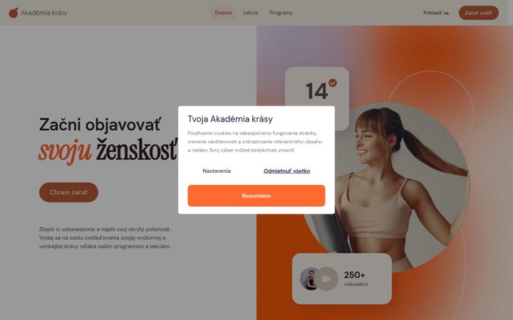 Screenshot of akademiakrasy.sk
