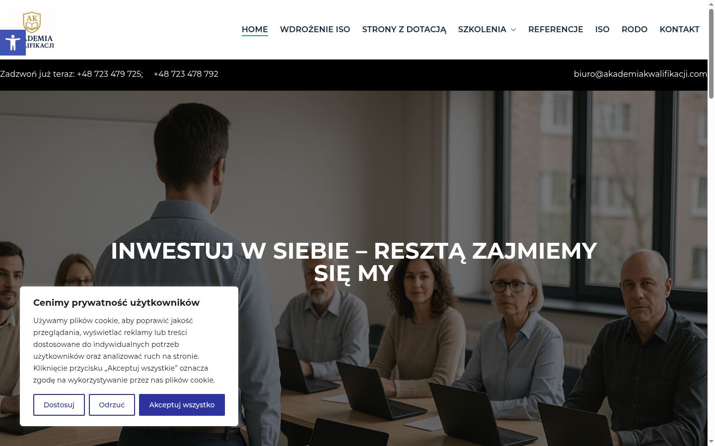 Képernyőkép a bármilyen interakció előtt megjelenő hozzájárulási bannerről