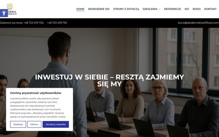 Screenshot of akademiakwalifikacji.com