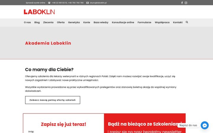 Screenshot of akademialaboklin.pl