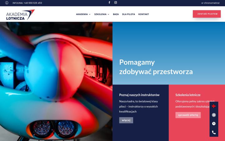 Képernyőkép: akademialotnicza.pl