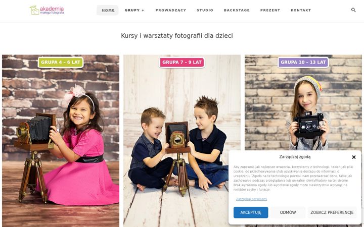 Screenshot of akademiamalegofotografa.pl