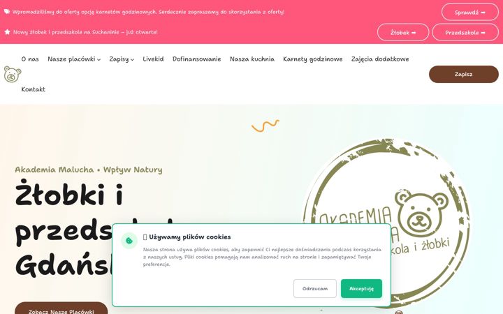 Snímek obrazovky akademiamalucha.gda.pl