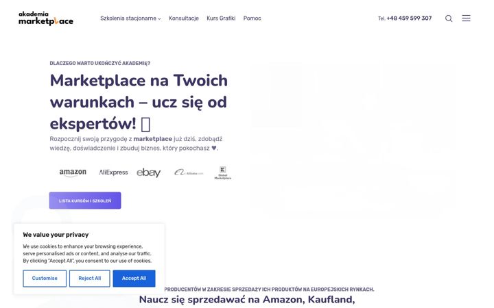Screenshot of akademiamarketplace.pl