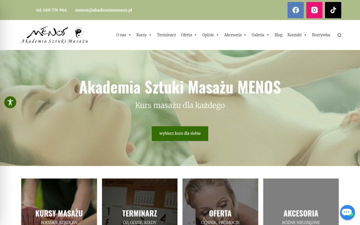 Screenshot του akademiamasazu.pl