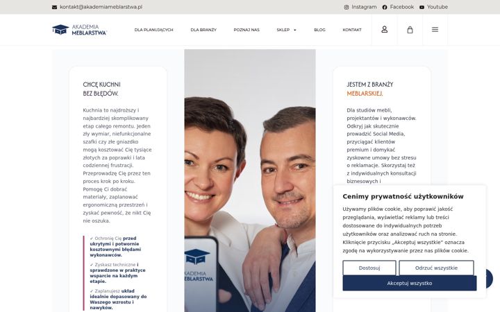 Screenshot of akademiameblarstwa.pl
