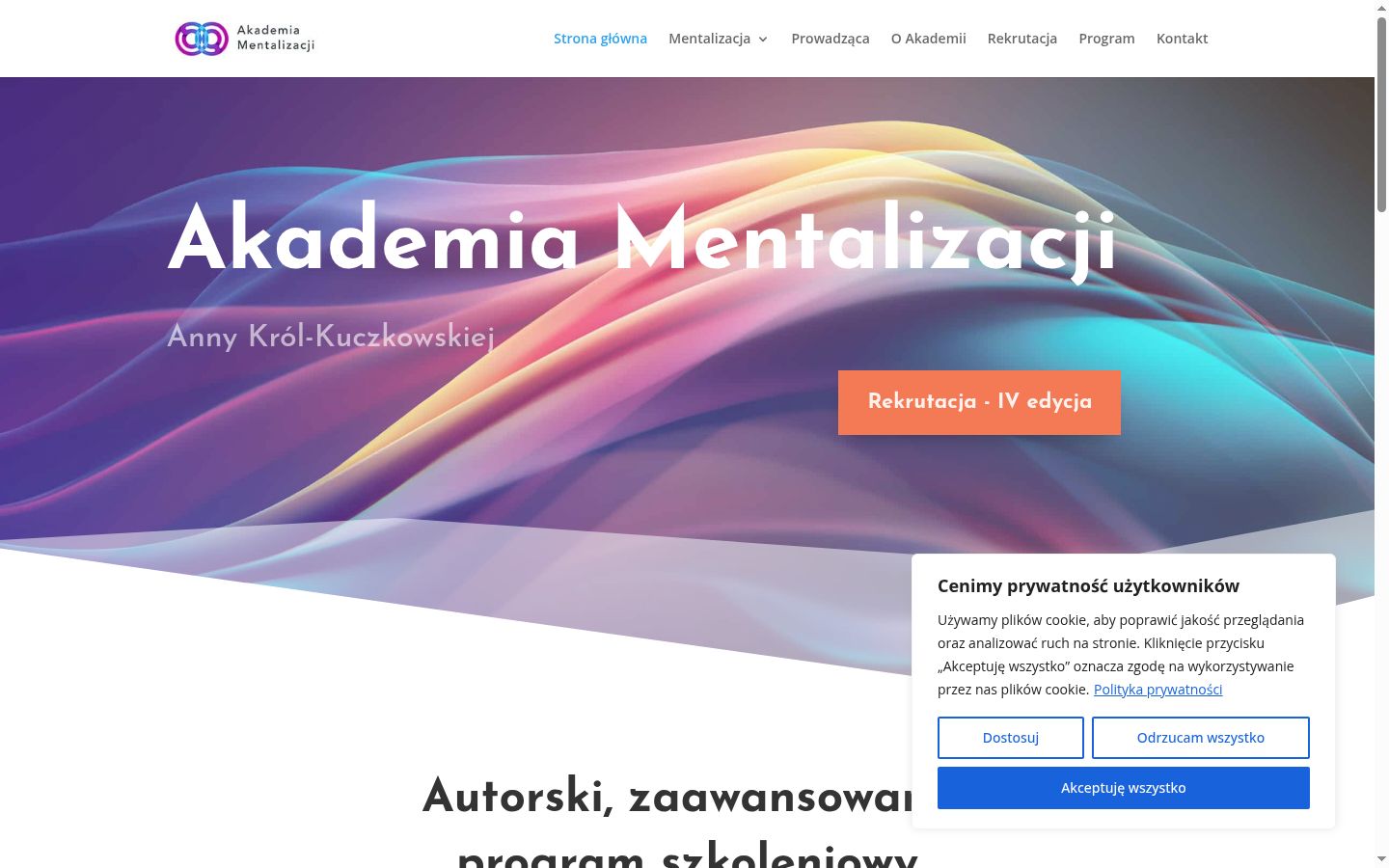 Screenshot of the consent banner shown before any interaction