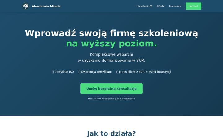 Screenshot of akademiaminds.pl