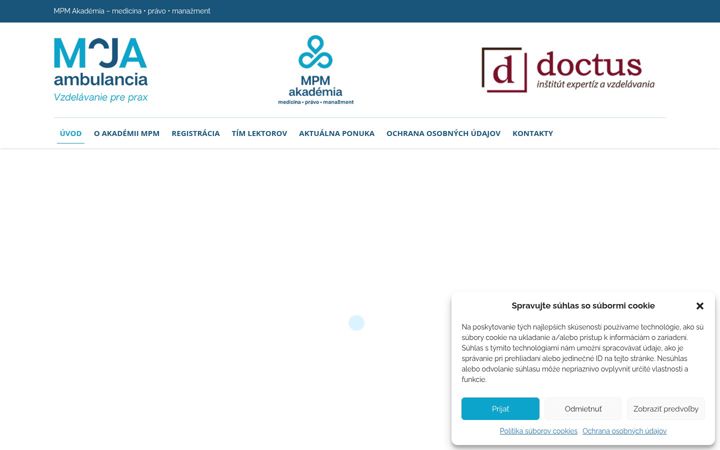 Screenshot του akademiampm.sk