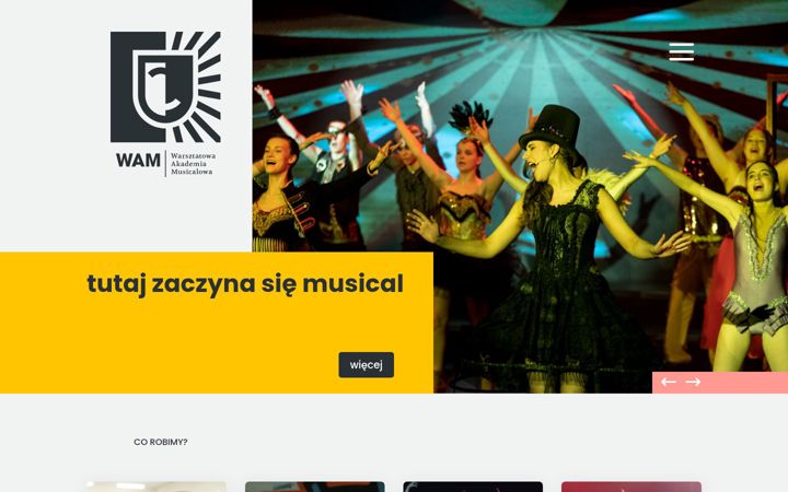 Ekraanipilt saidist akademiamusicalowa.pl