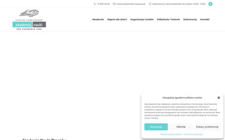 Screenshot του akademianaukirzeszow.pl