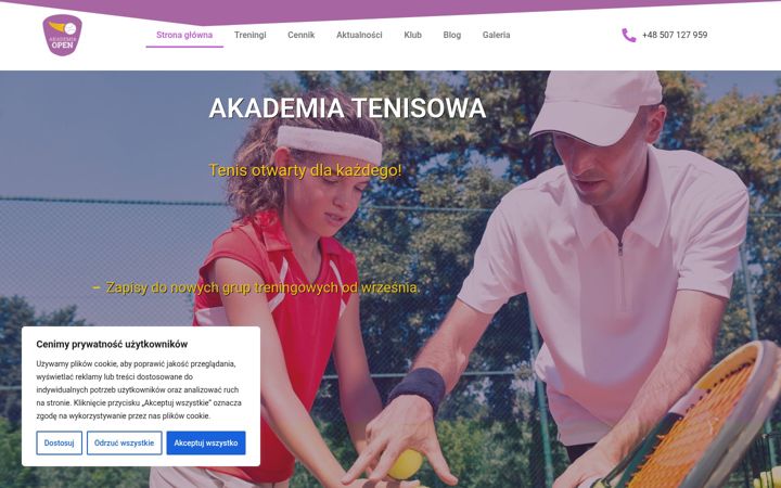 Ekraanipilt saidist akademiaopen.pl