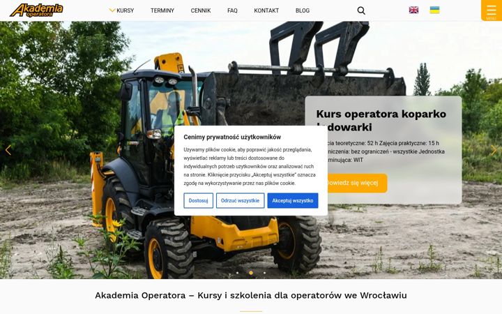 Ekraanipilt saidist akademiaoperatora.pl