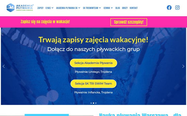 Screenshot of akademiaplywania-sk.pl