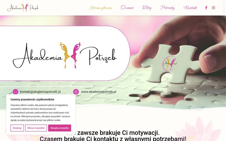 Screenshot of akademiapotrzeb.pl
