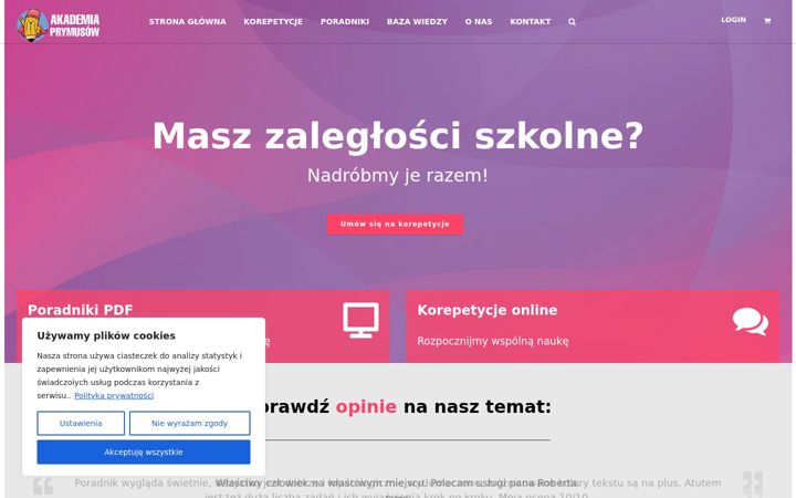 Screenshot ta' akademiaprymusow.pl