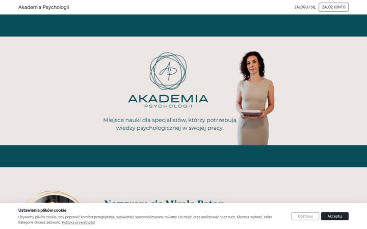 Screenshot of akademiapsychologii.com