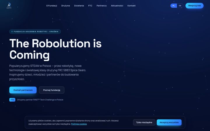 Screenshot of akademiarobotyki.org