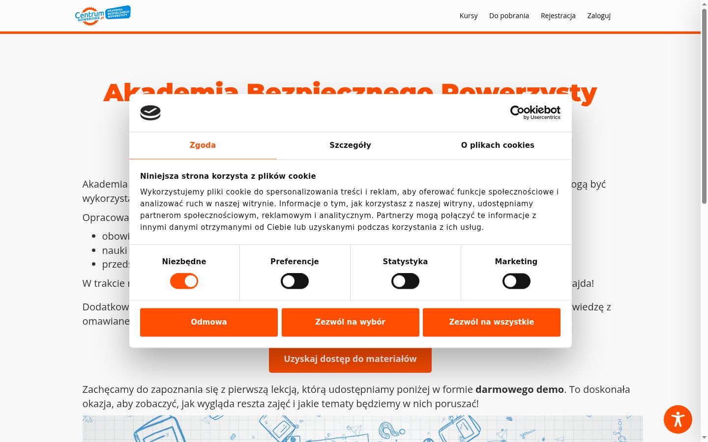Screenshot van de toestemmingsbanner zoals getoond vóór enige interactie