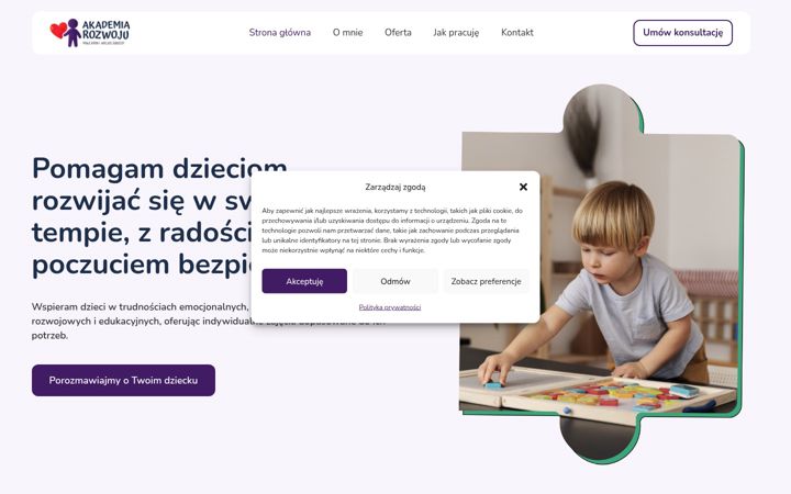 Skärmbild av akademiarozwoju-piecki.pl