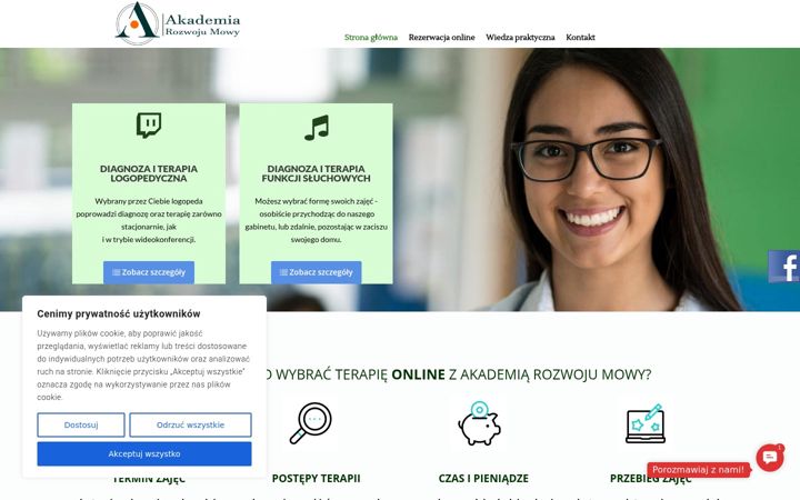 Screenshot of akademiarozwojumowy.pl