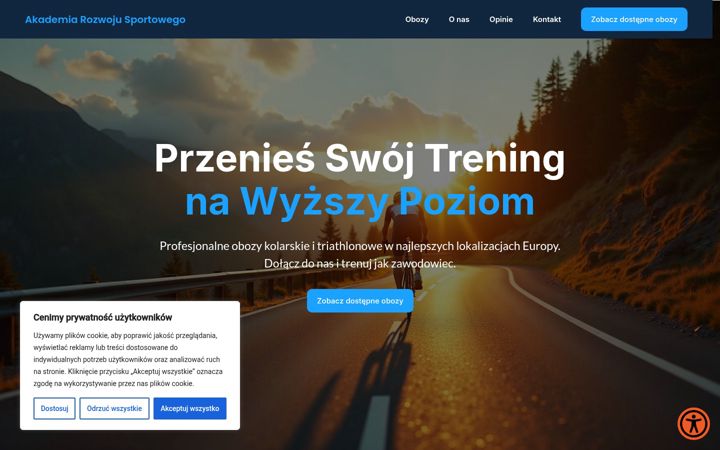 Screenshot of akademiarozwojusportowego.pl