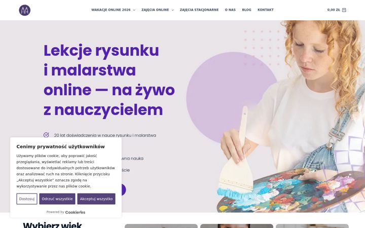 Screenshot of akademiarysunku.pl