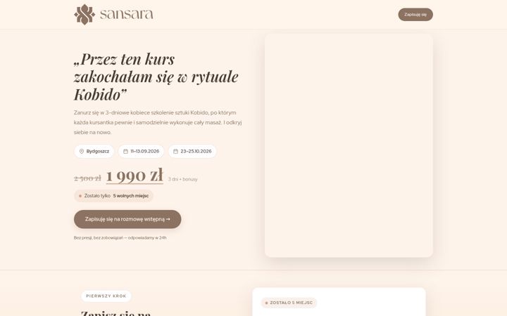 Screenshot of akademiasansara.pl