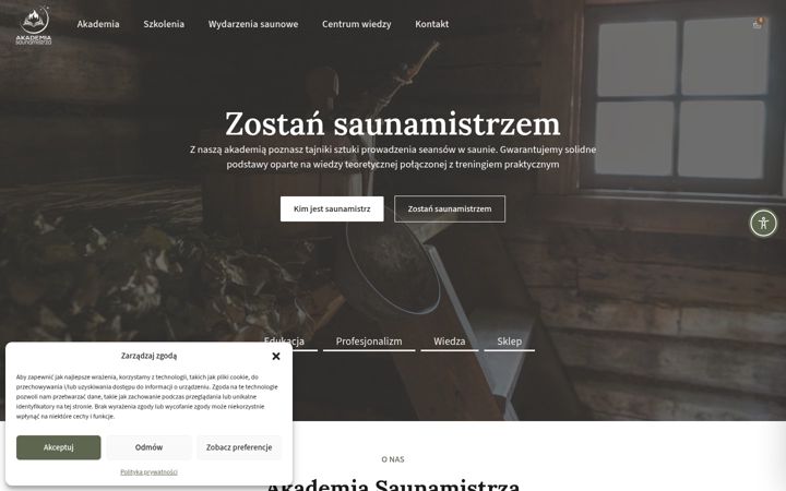 Screenshot ta' akademiasaunamistrza.pl