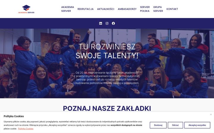 Screenshot of akademiaservier.pl