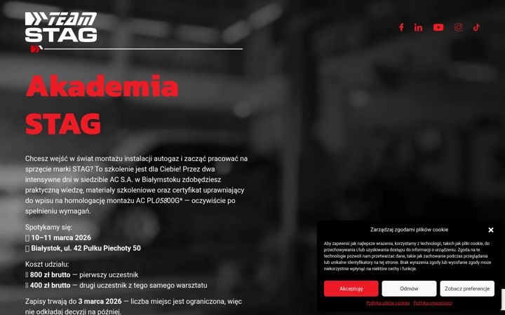 Screenshot of akademiastag.pl