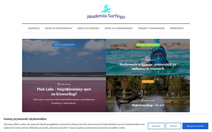 Captură de ecran a akademiasurfingu.com.pl