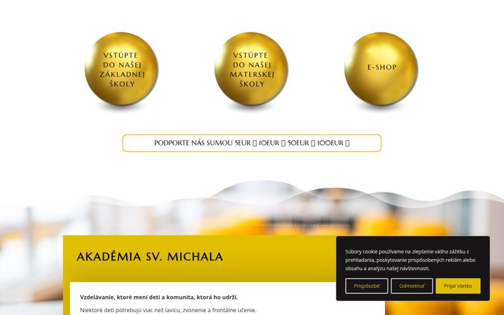 Screenshot of akademiasvmichala.sk