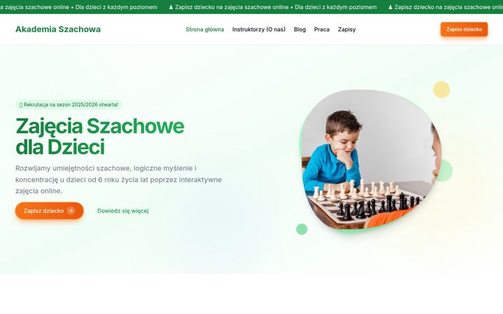Screenshot of akademiaszachowa.pl