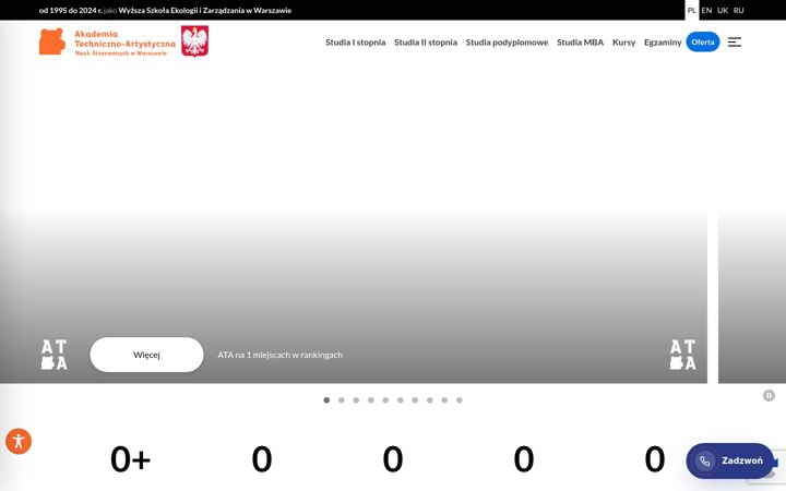Captură de ecran a akademiata.pl