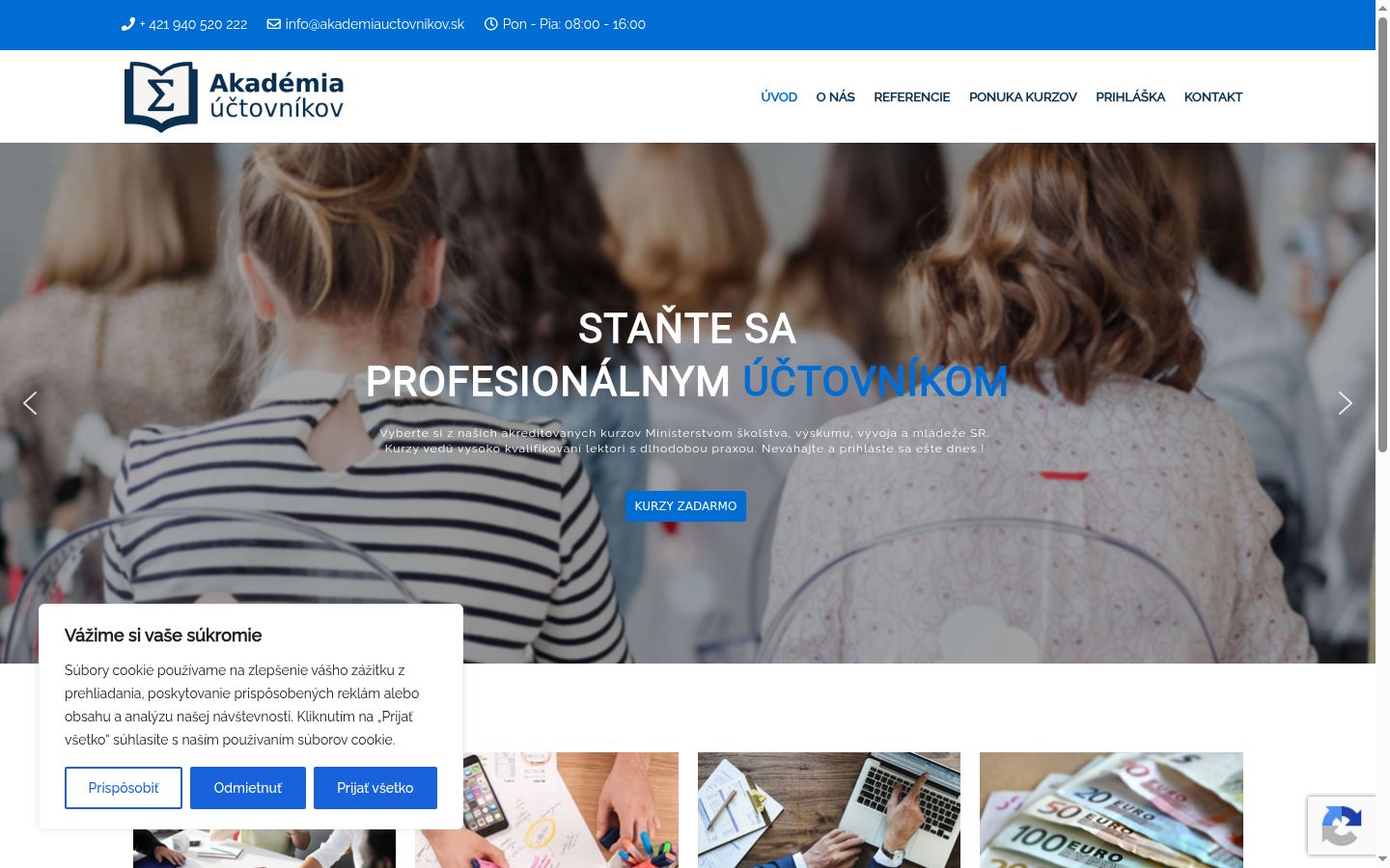 Skärmbild av samtyckesbannern som visades före någon interaktion