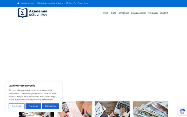 Screenshot of akademiauctovnikov.sk