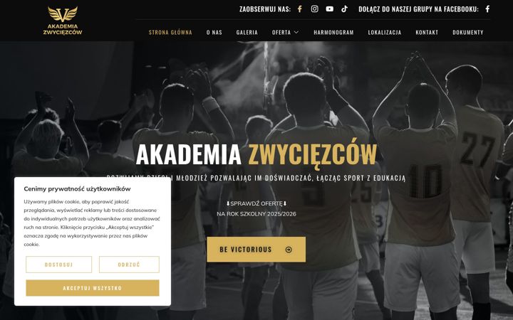 Screenshot of akademiazwyciezcow.com