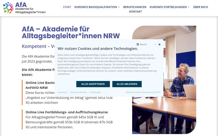 Posnetek zaslona akademie-alltagsbegleitung.de