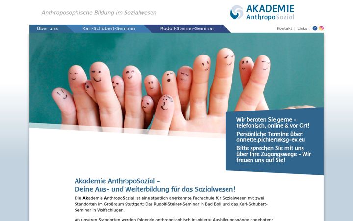 Posnetek zaslona akademie-anthroposozial.de