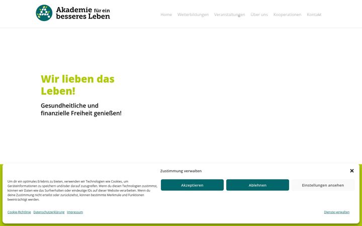 Screenshot of akademie-besseres-leben.eu